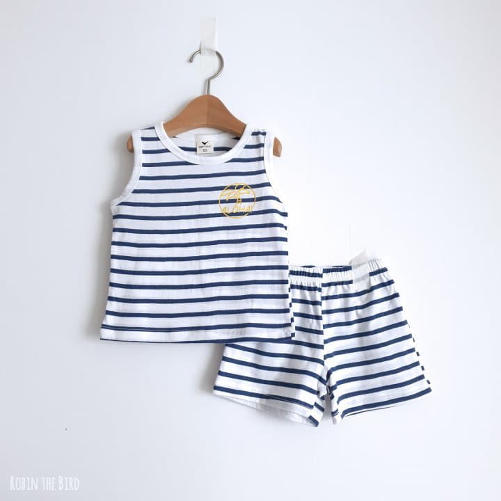 Saerobin - Korean Children Fashion - #fashionkids - Stripes Sleeveless Top Botom Set