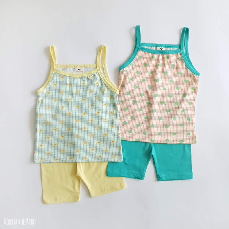 Saerobin - Korean Children Fashion - #magicofchildhood - Flower Smile String Top Bottom Set - 9