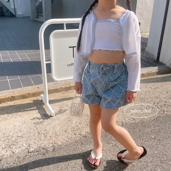 Saint Doll - Korean Children Fashion - #childofig - Dia Denim Shorts - 3