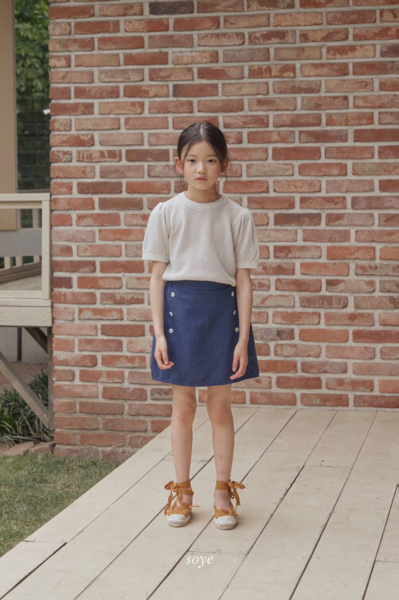 Soye - Korean Children Fashion - #designkidswear - Whole Puff Knit Tee - 5