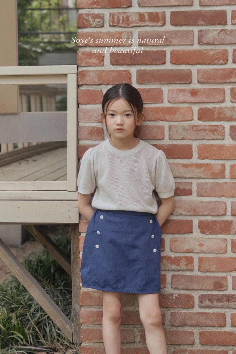 Soye - Korean Children Fashion - #littlefashionista - Button Skirt