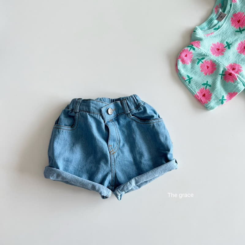 The Grace - Korean Children Fashion - #todddlerfashion - Denim And Deim Shorts - 3