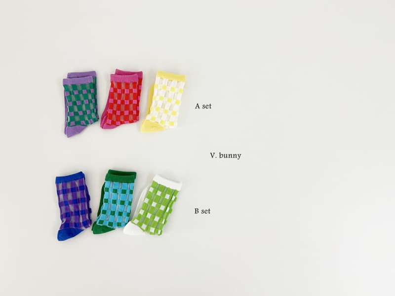 V Bunny - Korean Children Fashion - #childofig - Square Socks Set - 2