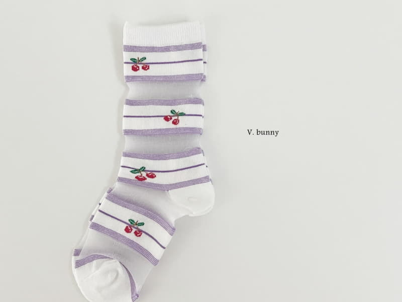 V Bunny - Korean Children Fashion - #designkidswear - Embossing Socks Set - 9