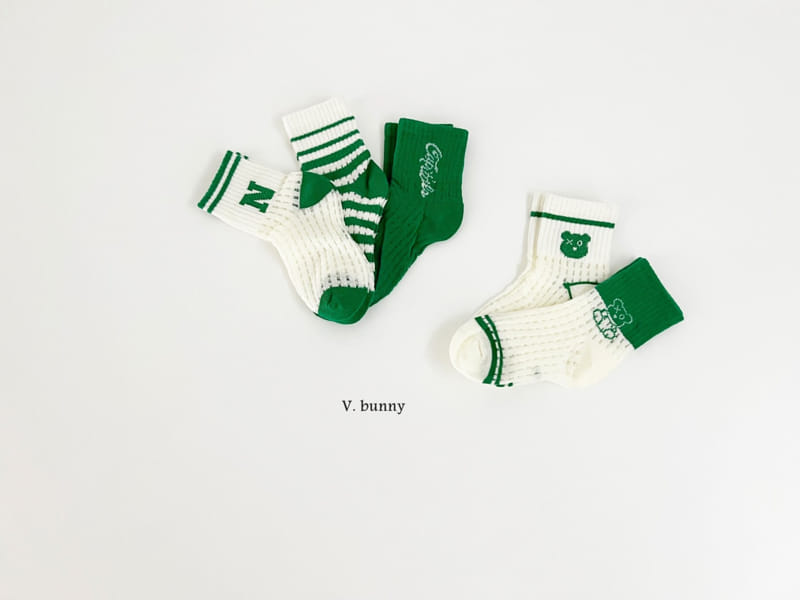 V Bunny - Korean Children Fashion - #discoveringself - Kappy Socks Set - 7