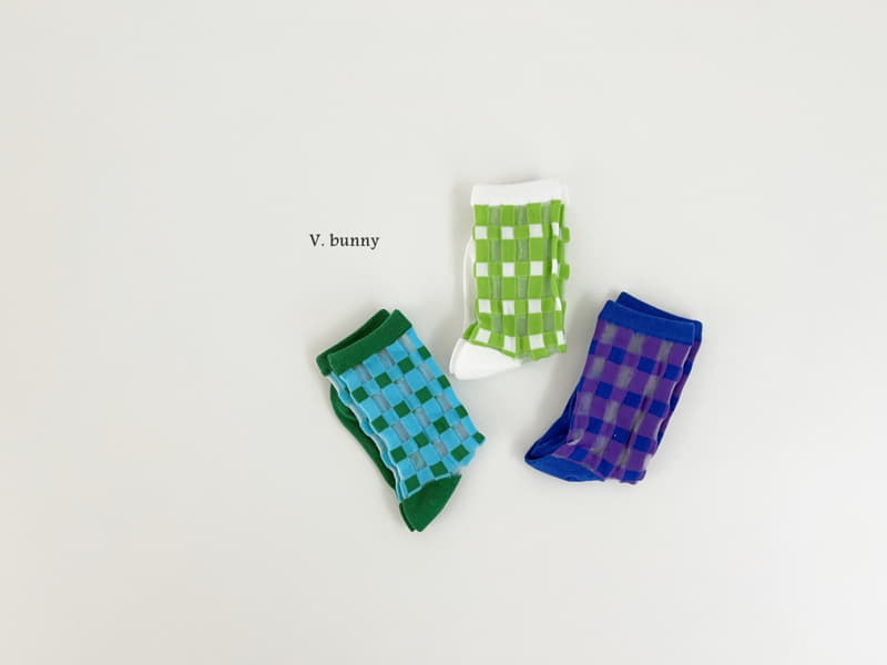 V Bunny - Korean Children Fashion - #fashionkids - Square Socks Set - 6