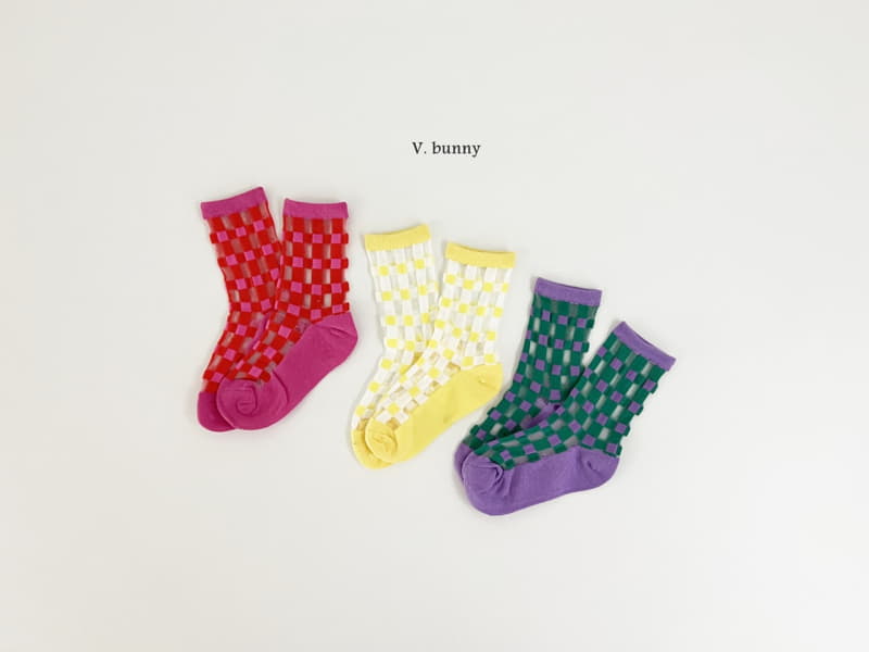 V Bunny - Korean Children Fashion - #kidsshorts - Square Socks Set - 7