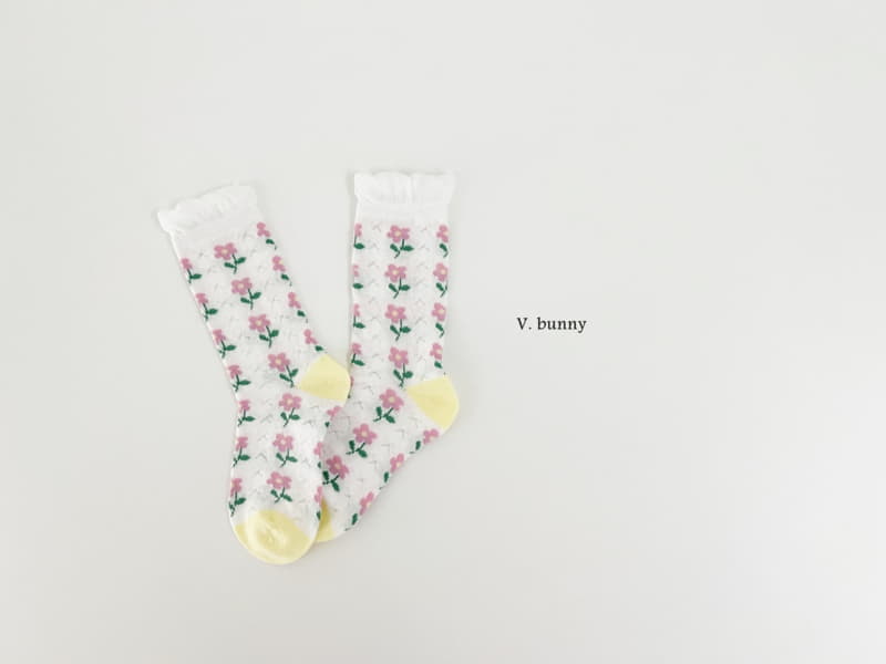 V Bunny - Korean Children Fashion - #kidsshorts - Fruit Flower Socks Set - 6