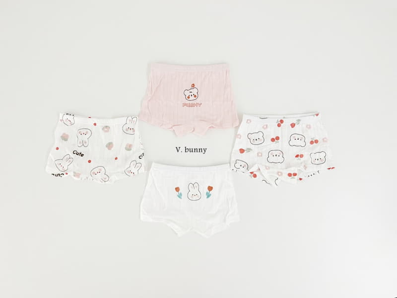 V Bunny - Korean Children Fashion - #kidsshorts - Push Underwear Set Girl - 3