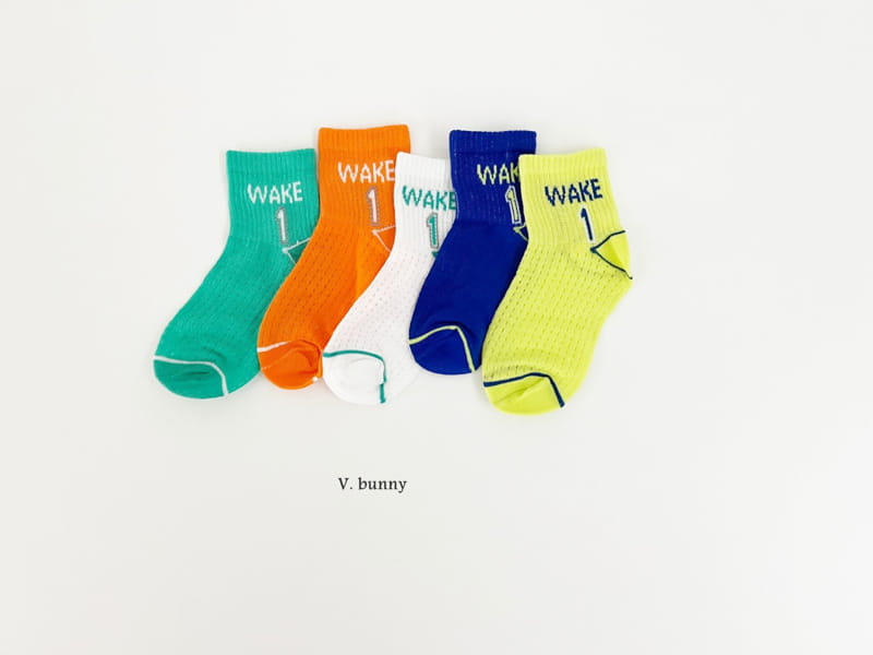 V Bunny - Korean Children Fashion - #kidsstore - Wake Socks Set - 8