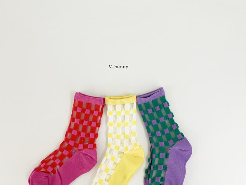 V Bunny - Korean Children Fashion - #kidsstore - Square Socks Set - 8