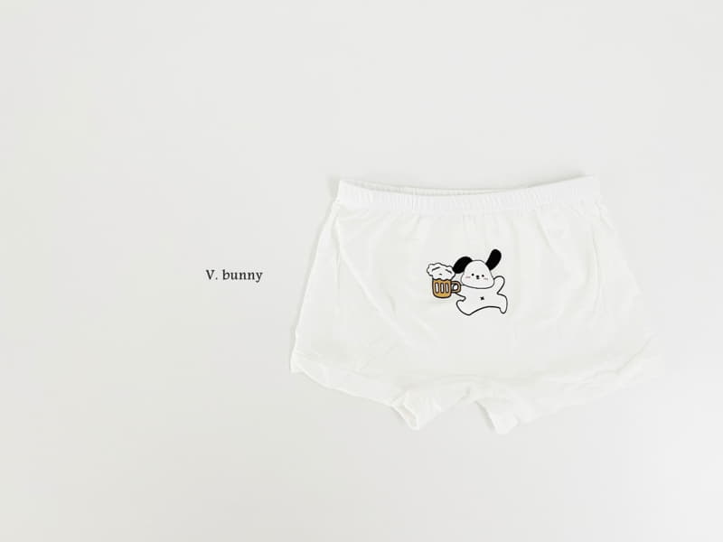 V Bunny - Korean Children Fashion - #kidsstore - White Underwear Set Boy - 6