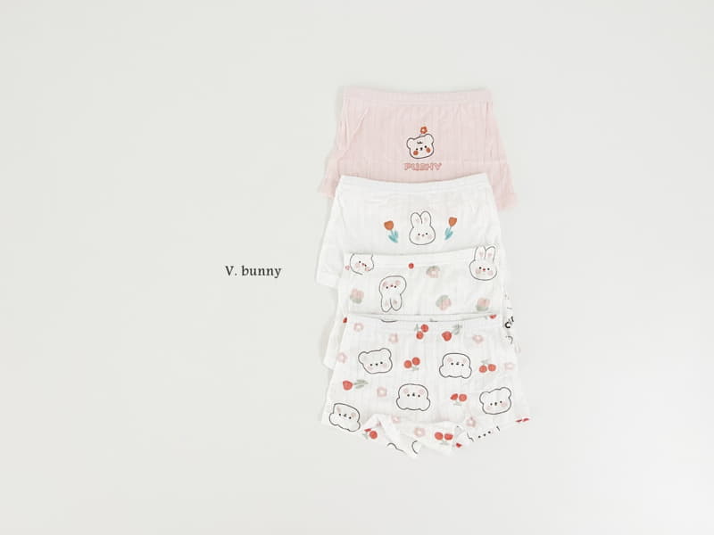 V Bunny - Korean Children Fashion - #kidsshorts - Push Underwear Set Girl - 4