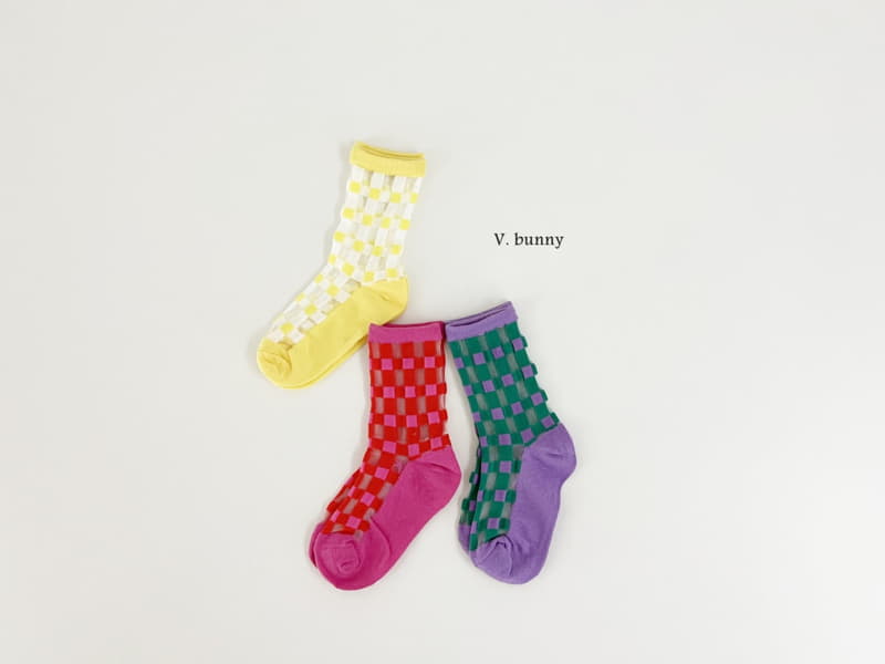 V Bunny - Korean Children Fashion - #kidzfashiontrend - Square Socks Set - 9