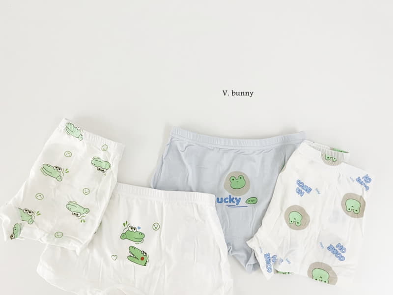 V Bunny - Korean Children Fashion - #toddlerclothing - Frog Underwear Set Boy - 7