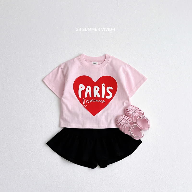 Vivid I - Korean Children Fashion - #Kfashion4kids - Paris Heart Tee - 12