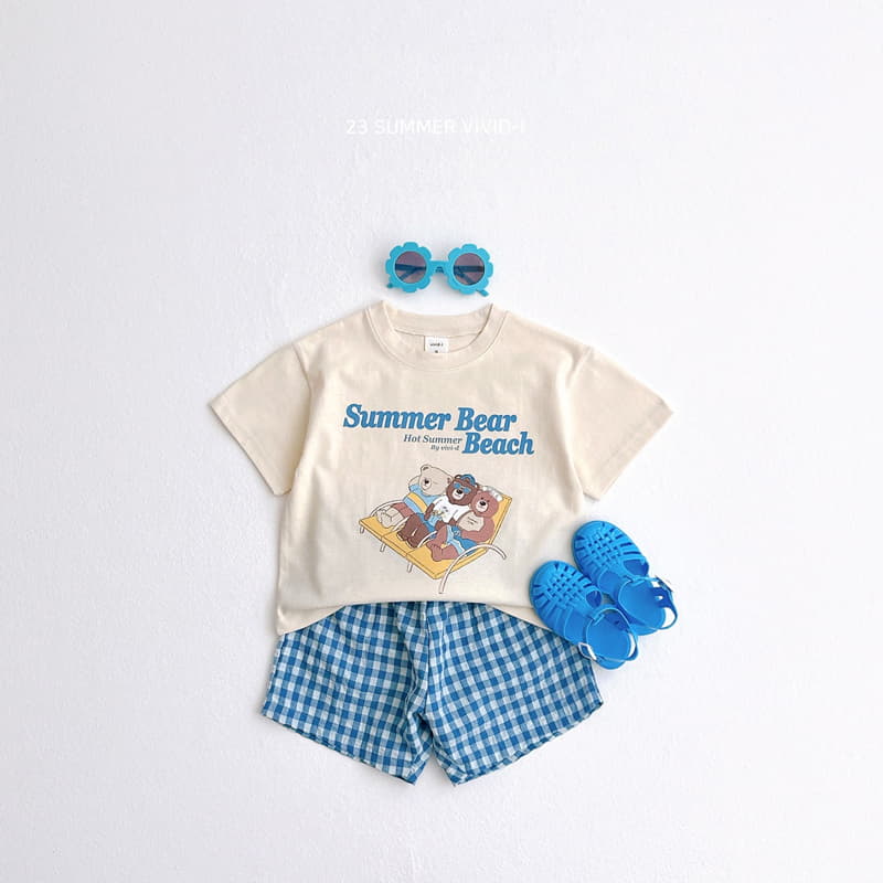 Vivid I - Korean Children Fashion - #childofig - Tenning Bear Top Bottom Set - 6