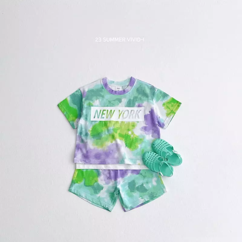 Vivid I - Korean Children Fashion - #stylishchildhood - Water New York Top Bottom Set - 4