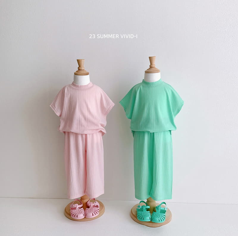 Vivid I - Korean Children Fashion - #childofig - Cool Pleats Top Bottom Set - 12