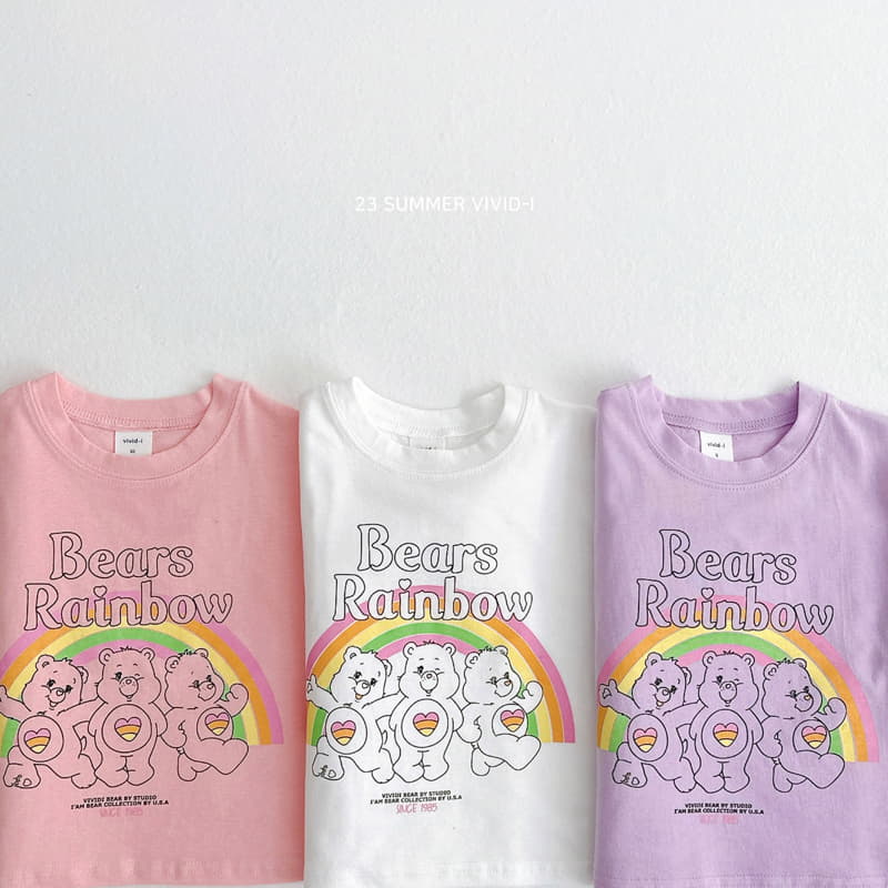 Vivid I - Korean Children Fashion - #childrensboutique - Rainbow Bear Tee - 3