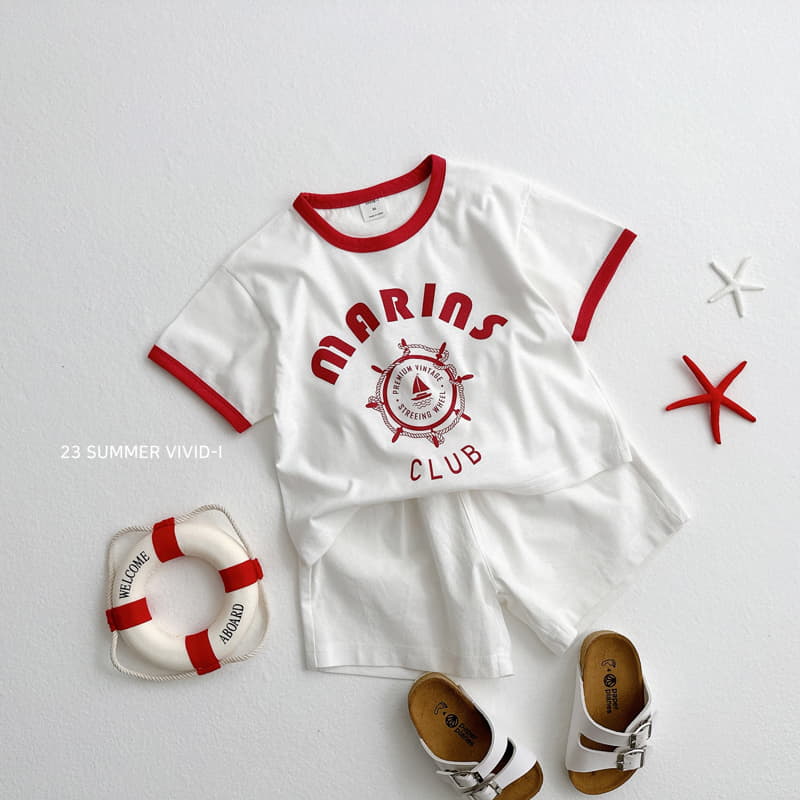 Vivid I - Korean Children Fashion - #designkidswear - Marin Piping Tee - 8