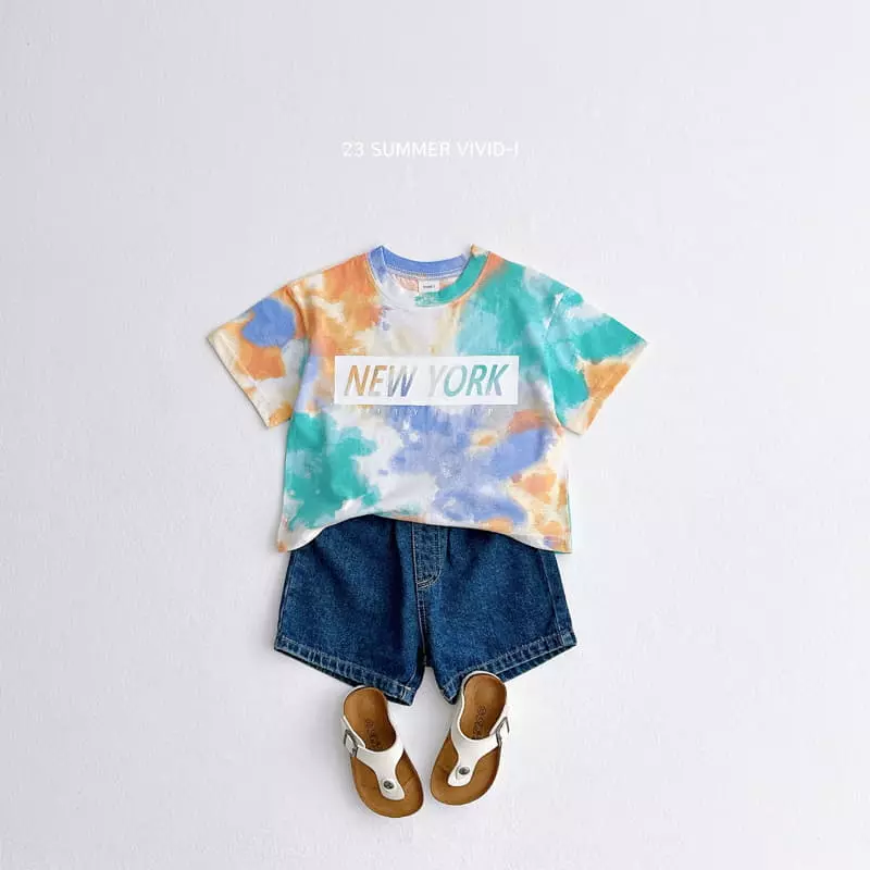 Vivid I - Korean Children Fashion - #designkidswear - Water New York Top Bottom Set - 6