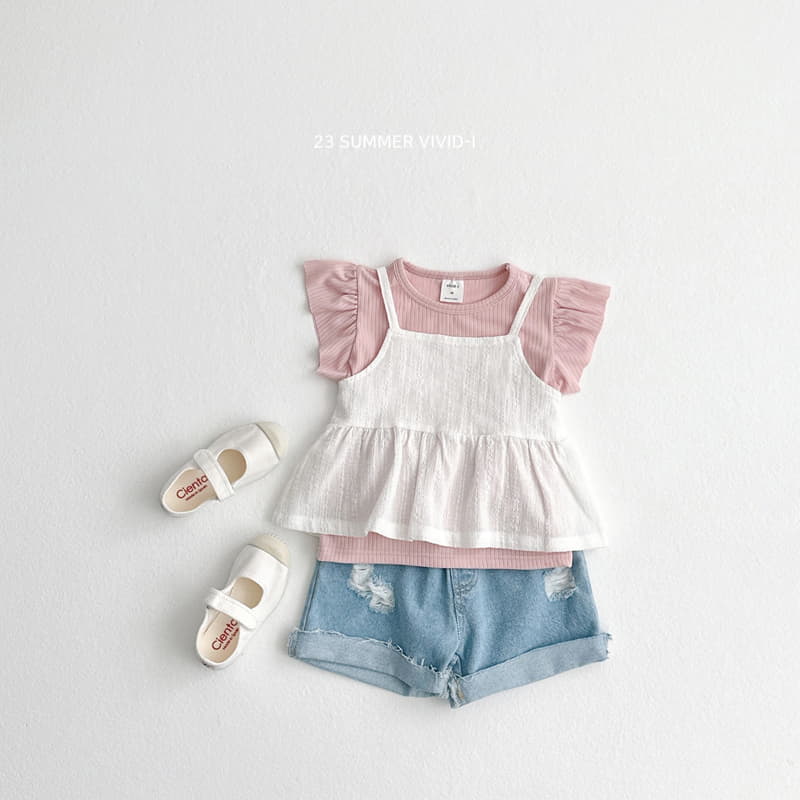 Vivid I - Korean Children Fashion - #designkidswear - Rib Wing Sleeveless - 4