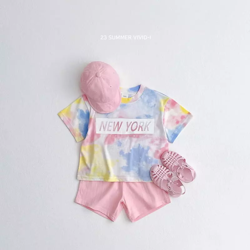 Vivid I - Korean Children Fashion - #discoveringself - Water New York Top Bottom Set - 7