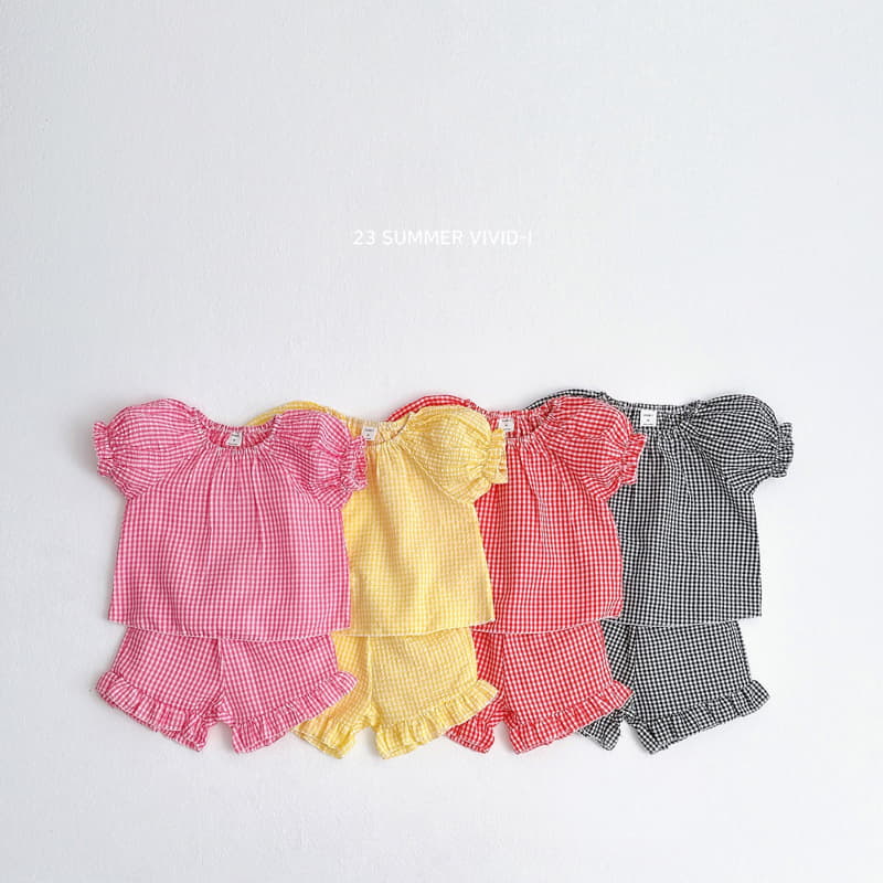 Vivid I - Korean Children Fashion - #discoveringself - Jijim Check Top Bottom Set