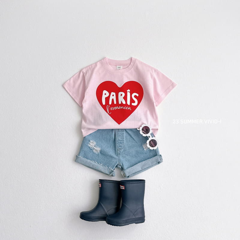 Vivid I - Korean Children Fashion - #fashionkids - Paris Heart Tee - 8