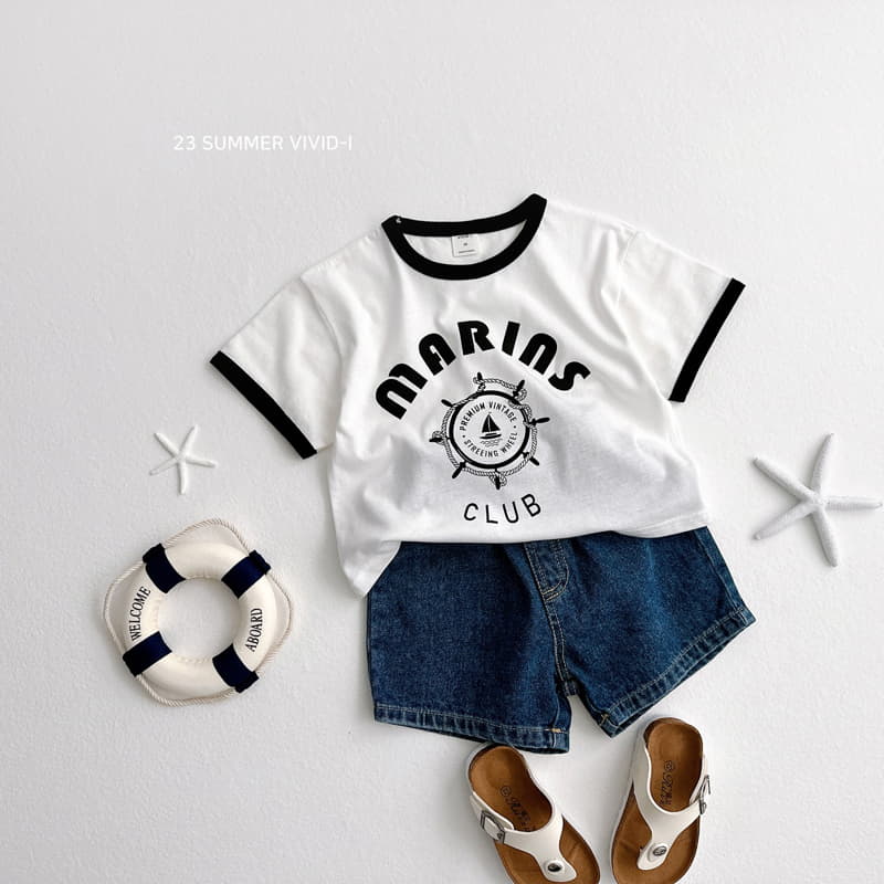 Vivid I - Korean Children Fashion - #kidsshorts - Marin Piping Tee - 11