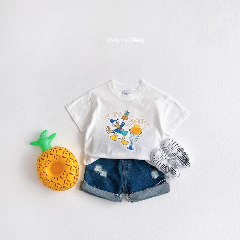 Vivid I - Korean Children Fashion - #kidsshorts - Donald Slush Tee - 3