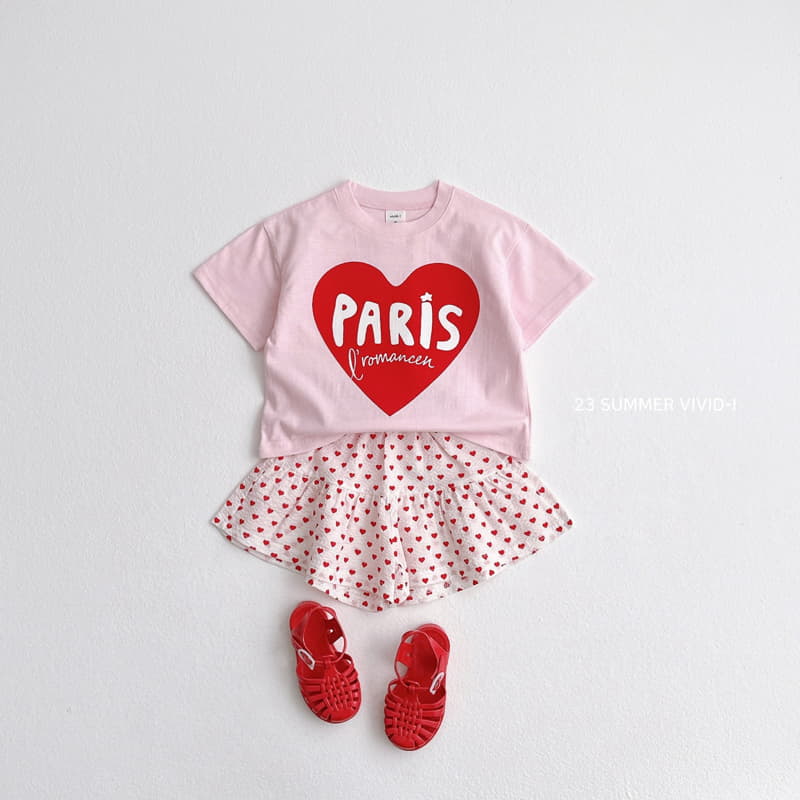 Vivid I - Korean Children Fashion - #kidsstore - Paris Heart Tee - 10