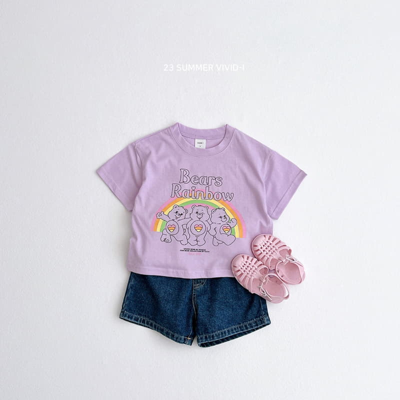 Vivid I - Korean Children Fashion - #kidzfashiontrend - Rainbow Bear Tee - 9