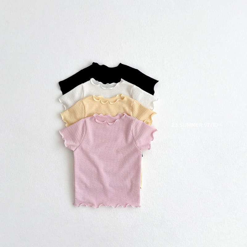 Vivid I - Korean Children Fashion - #kidzfashiontrend - Soap Rib Terry Tee