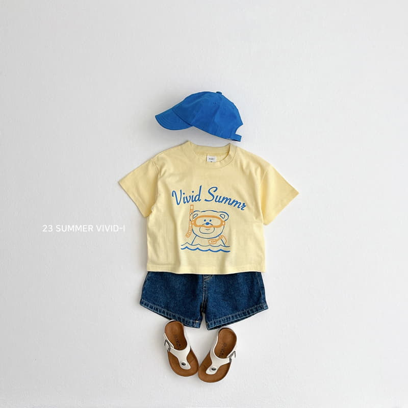 Vivid I - Korean Children Fashion - #littlefashionista - Jamsu Bear Tee - 8