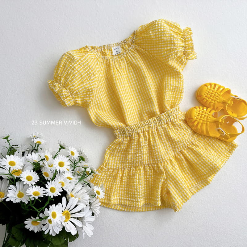 Vivid I - Korean Children Fashion - #littlefashionista - Jijim Check Top Bottom Set - 7