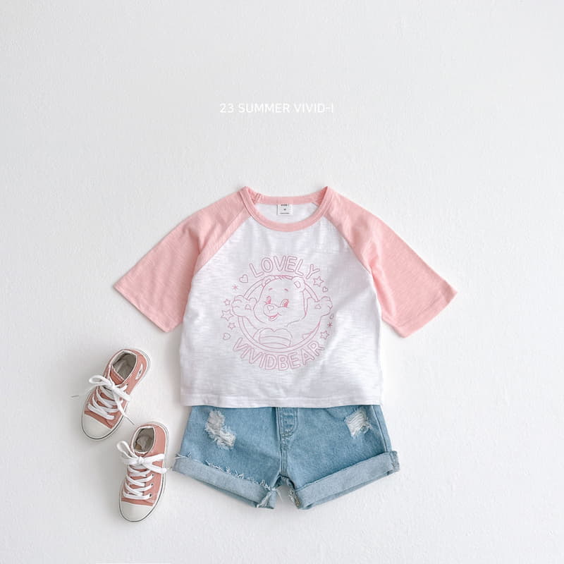 Vivid I - Korean Children Fashion - #magicofchildhood - 9 Raglan Bear Tee - 6