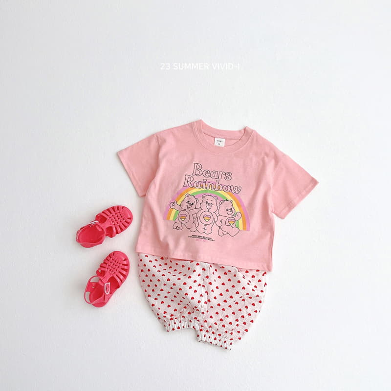 Vivid I - Korean Children Fashion - #magicofchildhood - Rainbow Bear Tee - 12