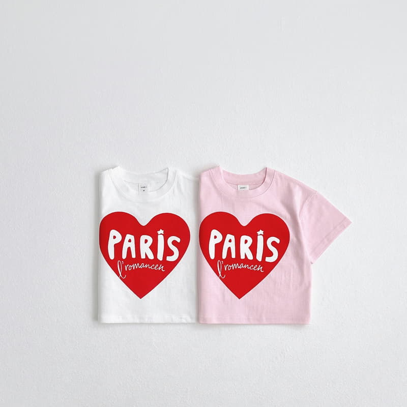 Vivid I - Korean Children Fashion - #minifashionista - Paris Heart Tee