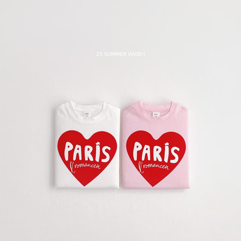 Vivid I - Korean Children Fashion - #prettylittlegirls - Paris Heart Tee - 2