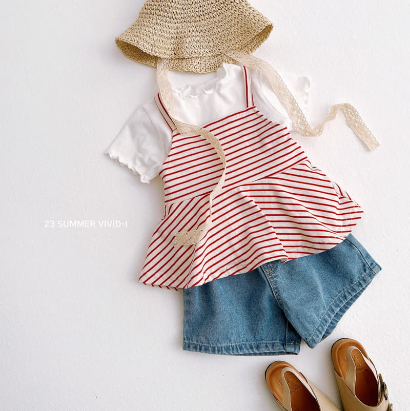 Vivid I - Korean Children Fashion - #prettylittlegirls - Stripes Bustier - 7