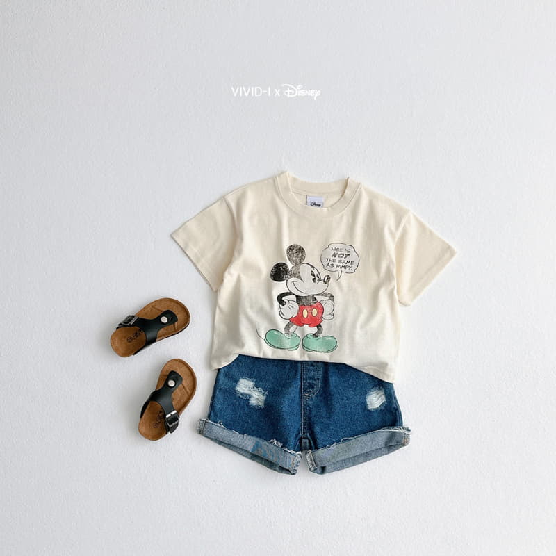 Vivid I - Korean Children Fashion - #prettylittlegirls - M Vintage Short Sleeves Tee - 2