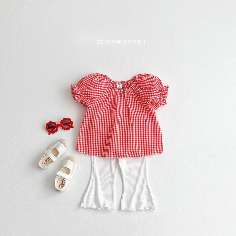 Vivid I - Korean Children Fashion - #prettylittlegirls - Jijim Check Top Bottom Set - 10