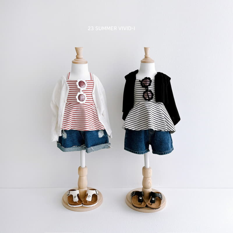 Vivid I - Korean Children Fashion - #stylishchildhood - Stripes Bustier - 10