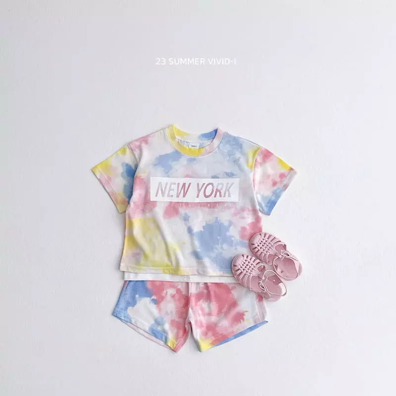 Vivid I - Korean Children Fashion - #stylishchildhood - Water New York Top Bottom Set - 3