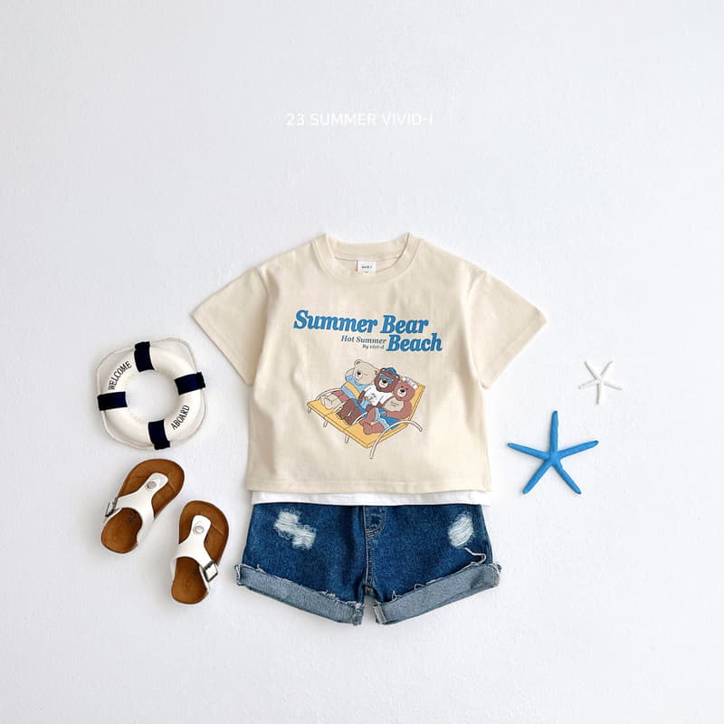 Vivid I - Korean Children Fashion - #todddlerfashion - Tenning Bear Top Bottom Set - 4