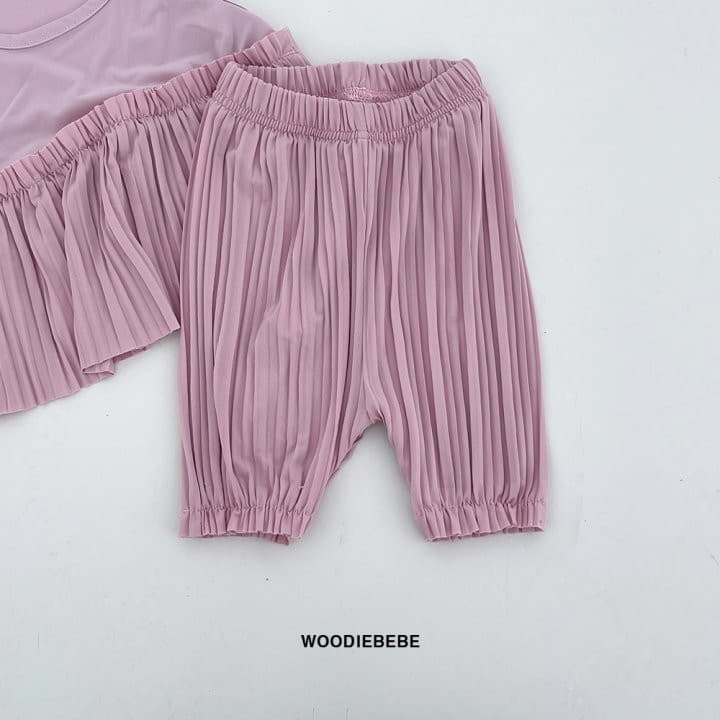 Woodie - Korean Children Fashion - #fashionkids - Pleats Top Bottom Set - 3