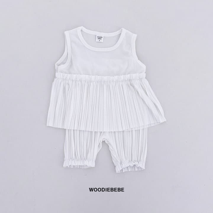 Woodie - Korean Children Fashion - #fashionkids - Pleats Top Bottom Set - 4