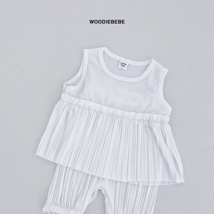 Woodie - Korean Children Fashion - #kidzfashiontrend - Pleats Top Bottom Set - 6